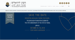 Desktop Screenshot of jerusalemfoundation.org