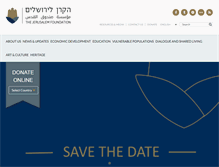 Tablet Screenshot of jerusalemfoundation.org
